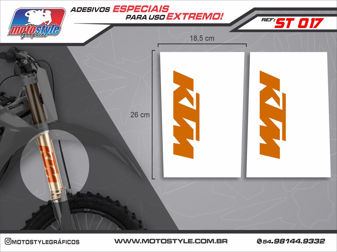 ST 017 ADESIVO DE SUSPENSÃO KTM TRANSPARENTE