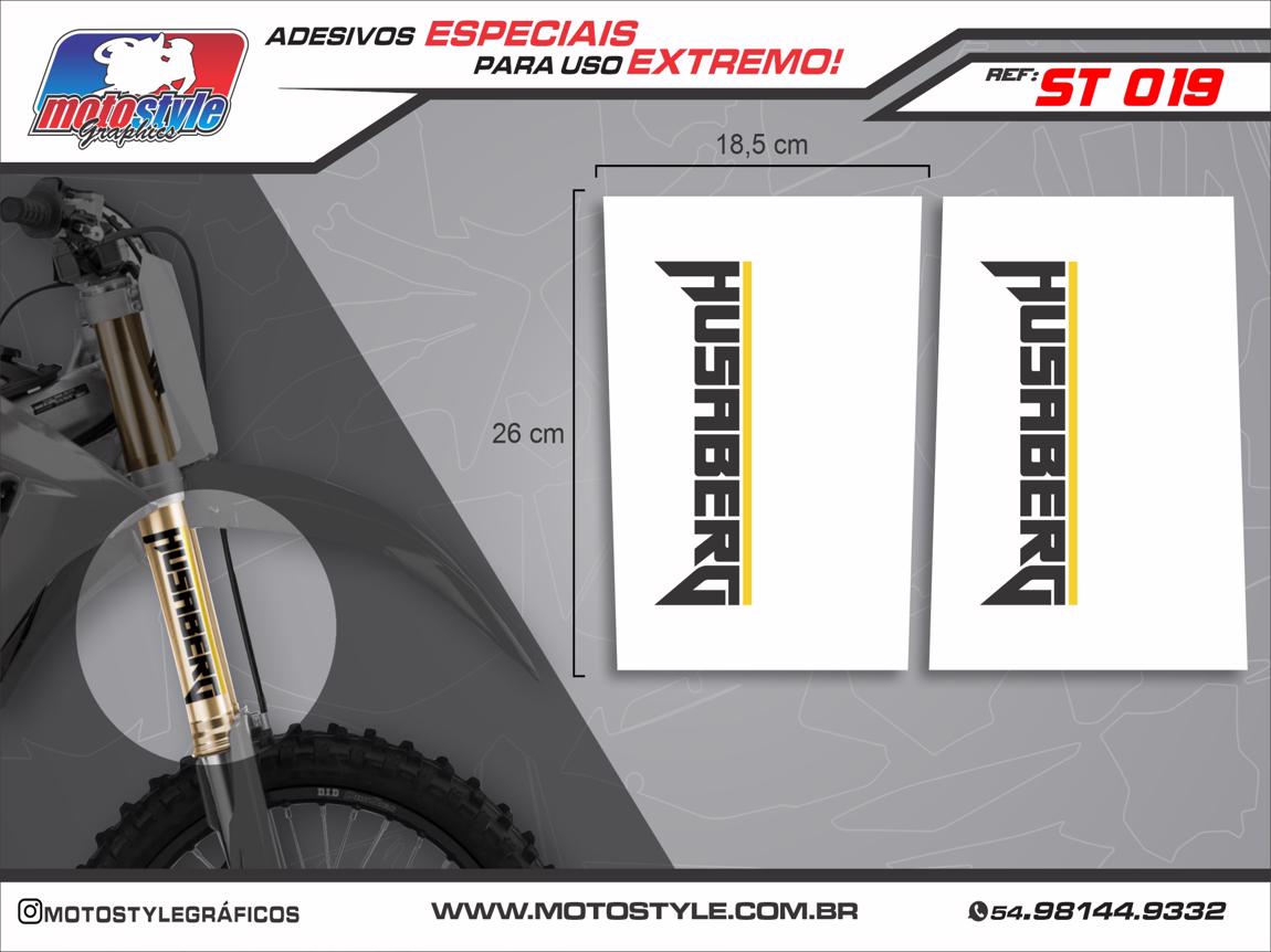 ST 019 ADESIVO DE SUSPENSÃO HUSABERG TRANSPARENTE