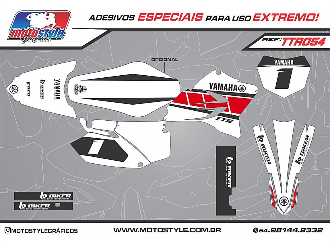 TTR 054 GRÁFICO ADESIVO YAMAHA TTR