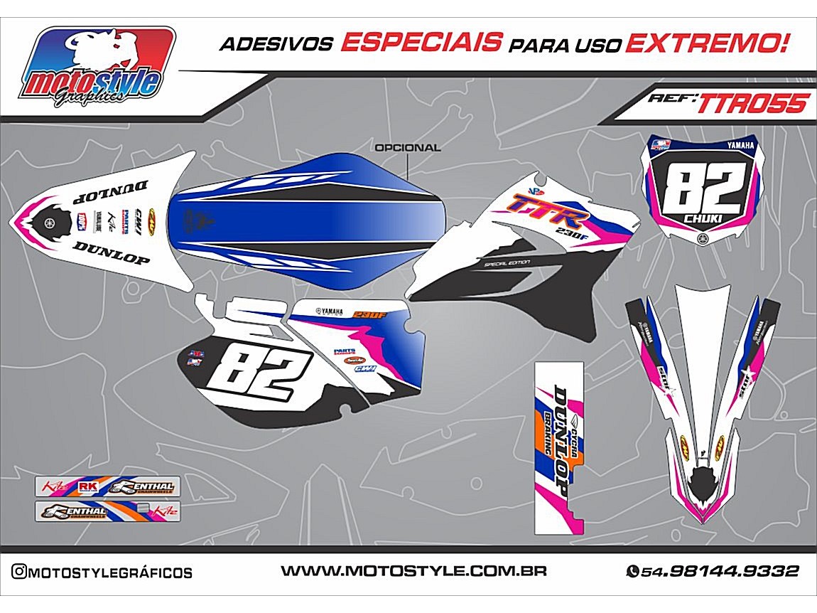 TTR 055 GRÁFICO ADESIVO YAMAHA TTR