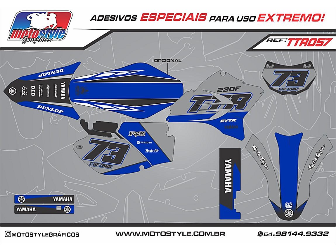 TTR 057 GRÁFICO ADESIVO YAMAHA TTR