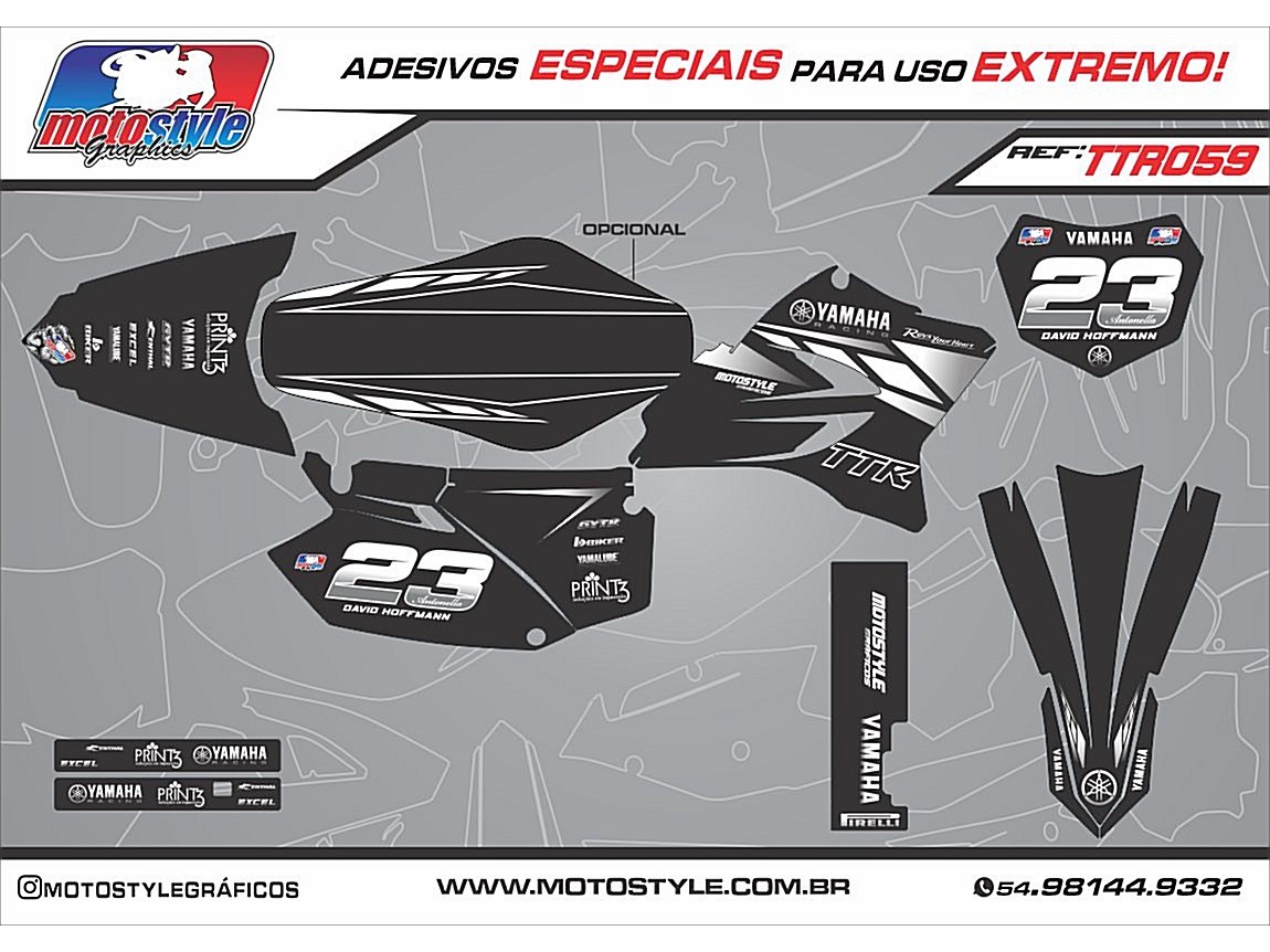 TTR 059 GRÁFICO ADESIVO YAMAHA TTR