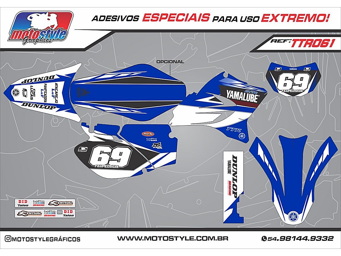 TTR 061 GRÁFICO ADESIVO YAMAHA TTR