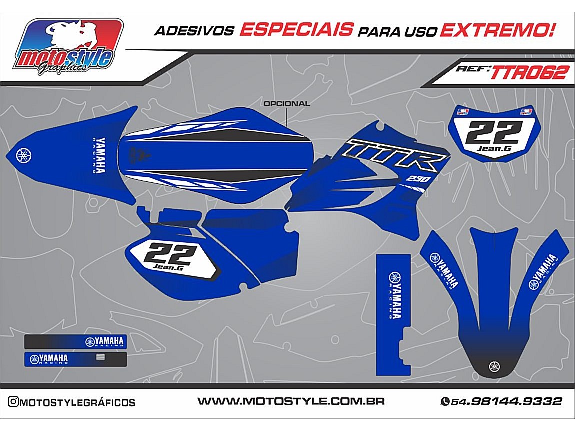 TTR 062 GRÁFICO ADESIVO YAMAHA TTR