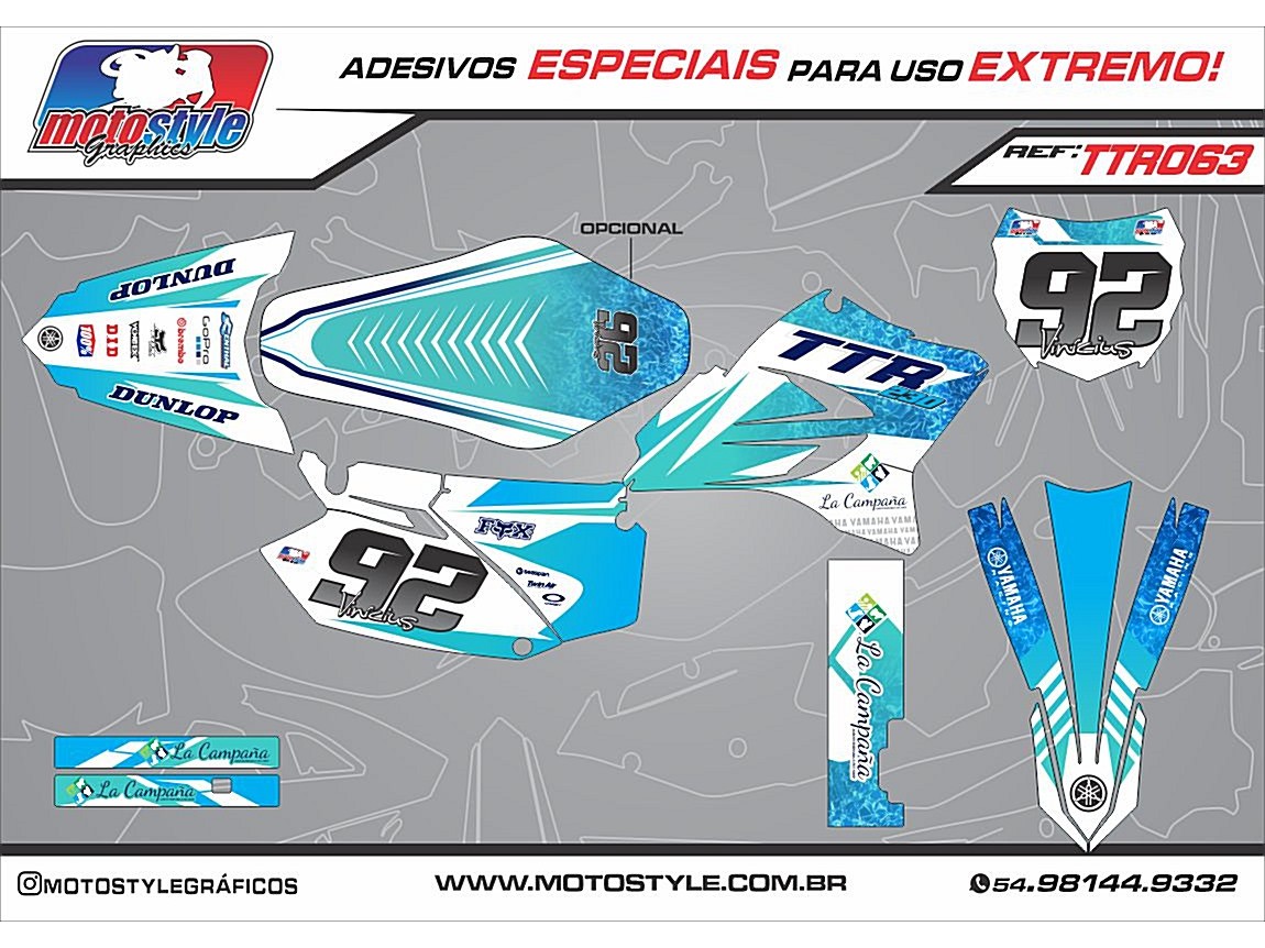 TTR 063 GRÁFICO ADESIVO YAMAHA TTR
