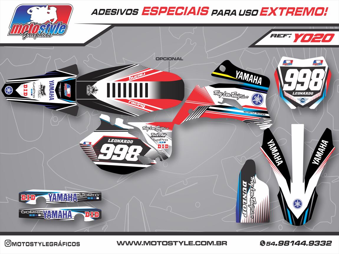 Y 020 GRÁFICO ADESIVO YAMAHA YZ - WR TROY LEE DESIGNS