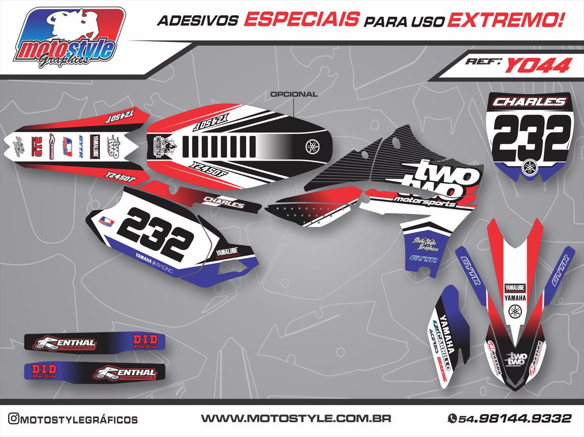 Y 044 GRÁFICO ADESIVO YAMAHA YZ - WR TWO TWO