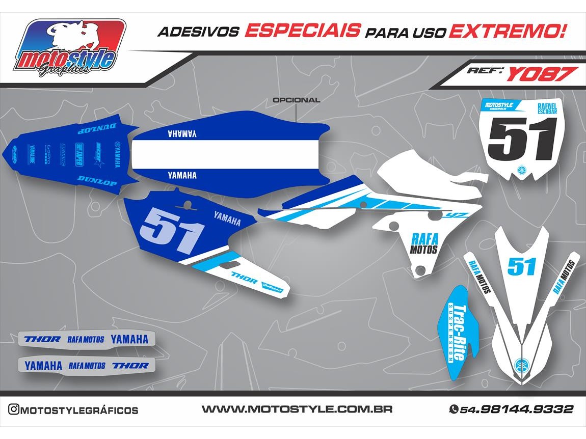 Y 087 GRÁFICO ADESIVO YAMAHA YZ - WR
