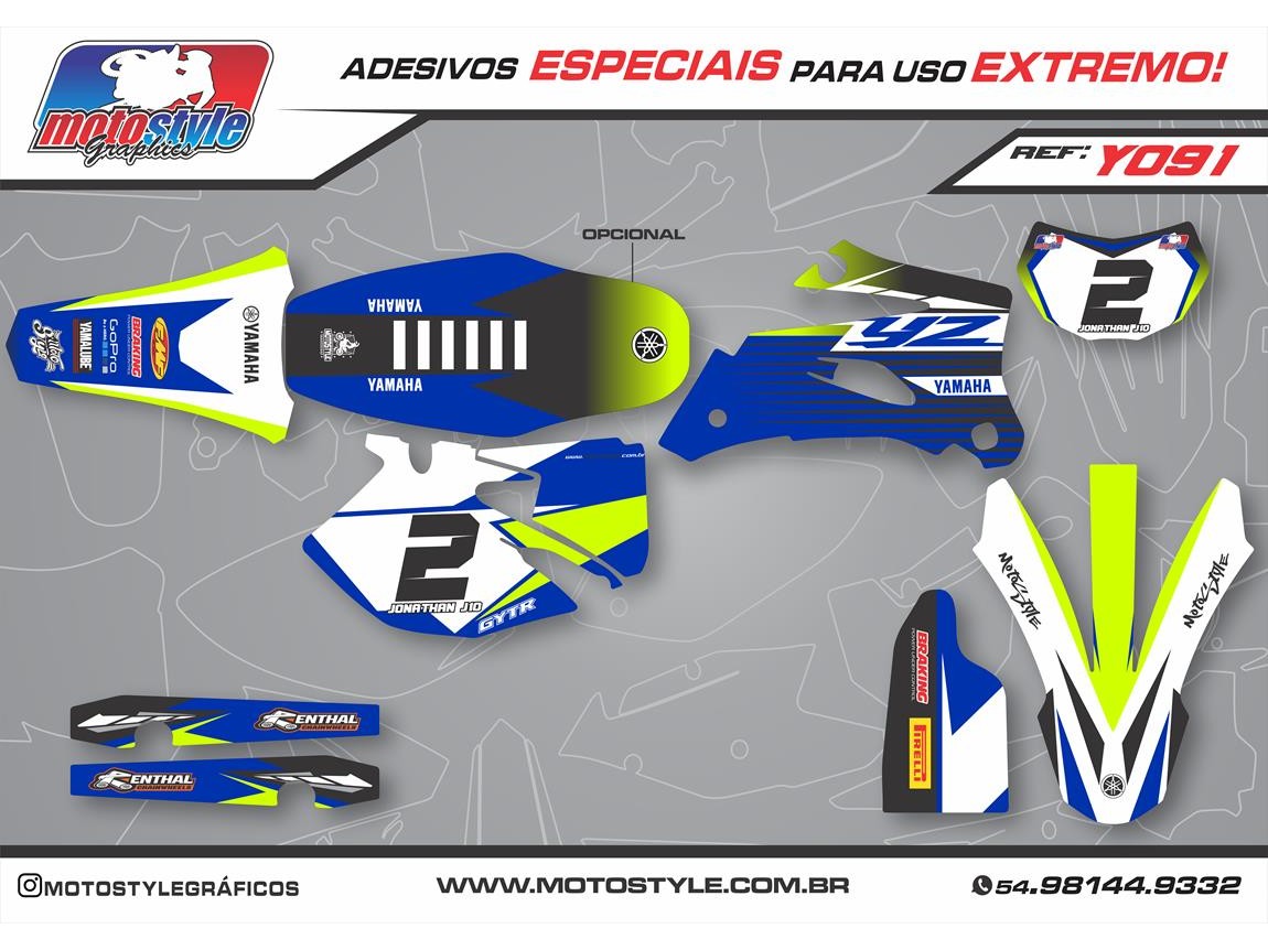 Y 091 GRÁFICO ADESIVO YAMAHA YZ - WR