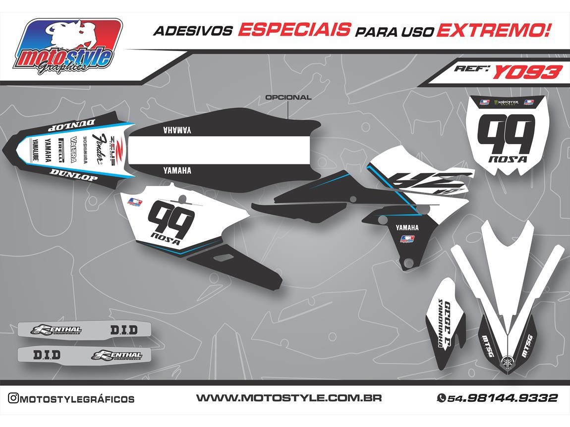 Y 093 GRÁFICO ADESIVO YAMAHA YZ - WR