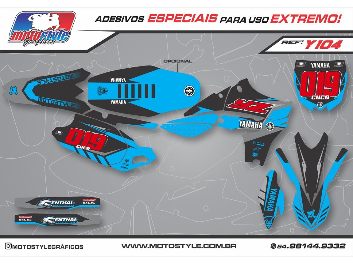 Y 104 GRÁFICO ADESIVO YAMAHA YZ - WR