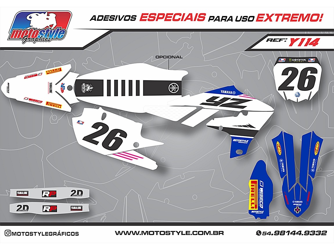 Y 114 GRÁFICO ADESIVO YAMAHA YZ - WR