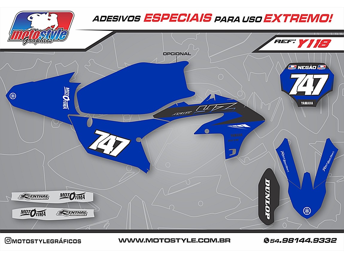 Y 118 GRÁFICO ADESIVO YAMAHA YZ - WR