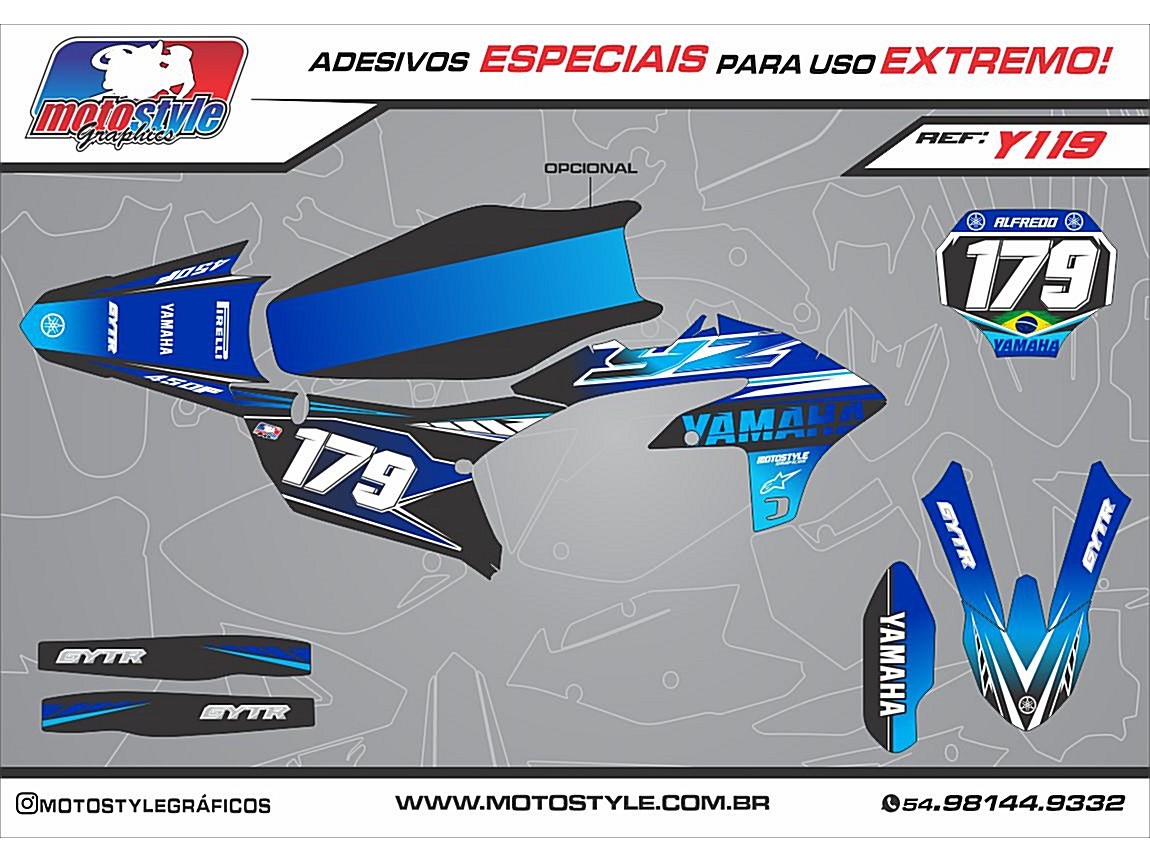 Y 119 GRÁFICO ADESIVO YAMAHA YZ - WR