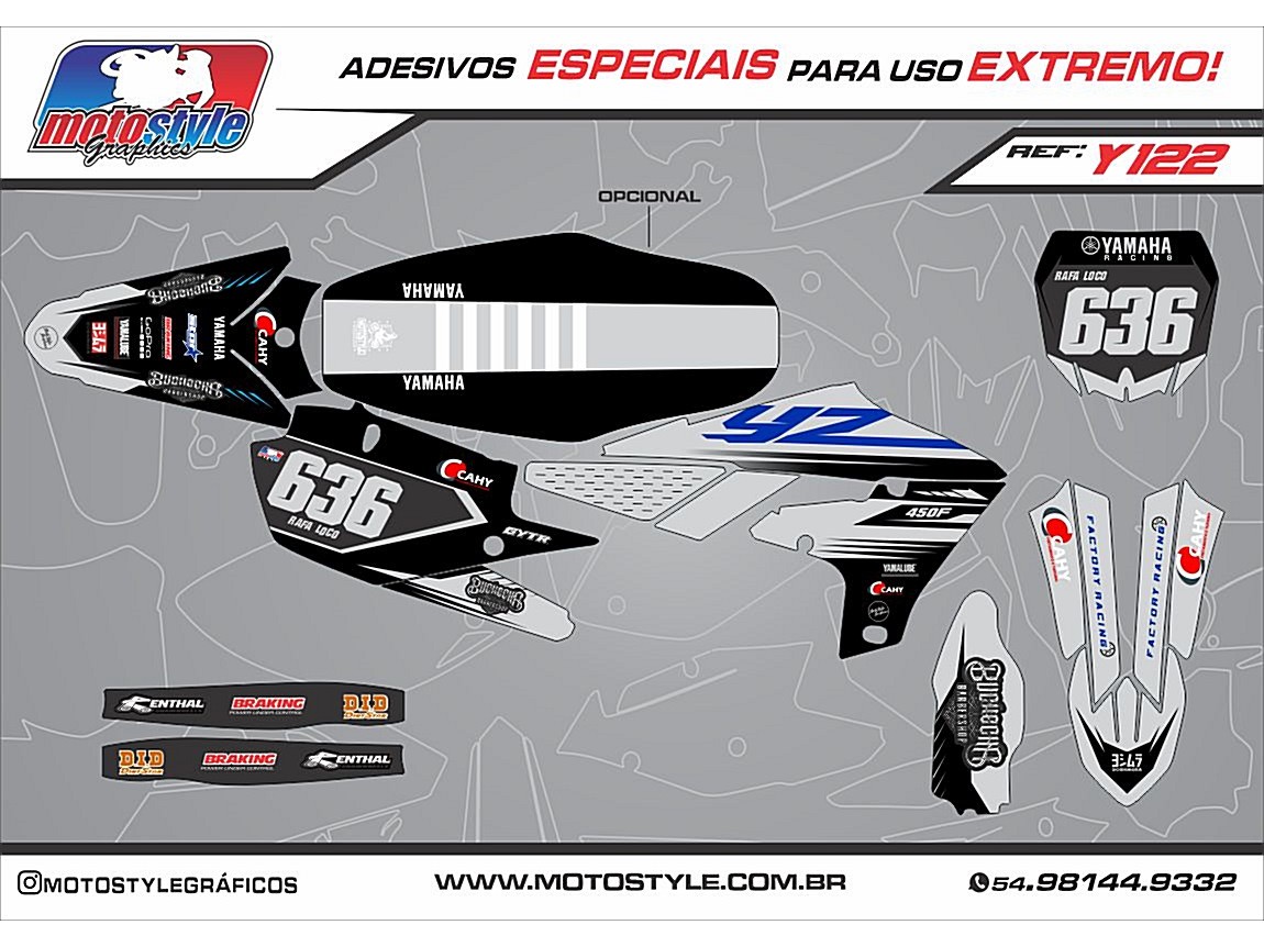 Y 122 GRÁFICO ADESIVO YAMAHA YZ - WR