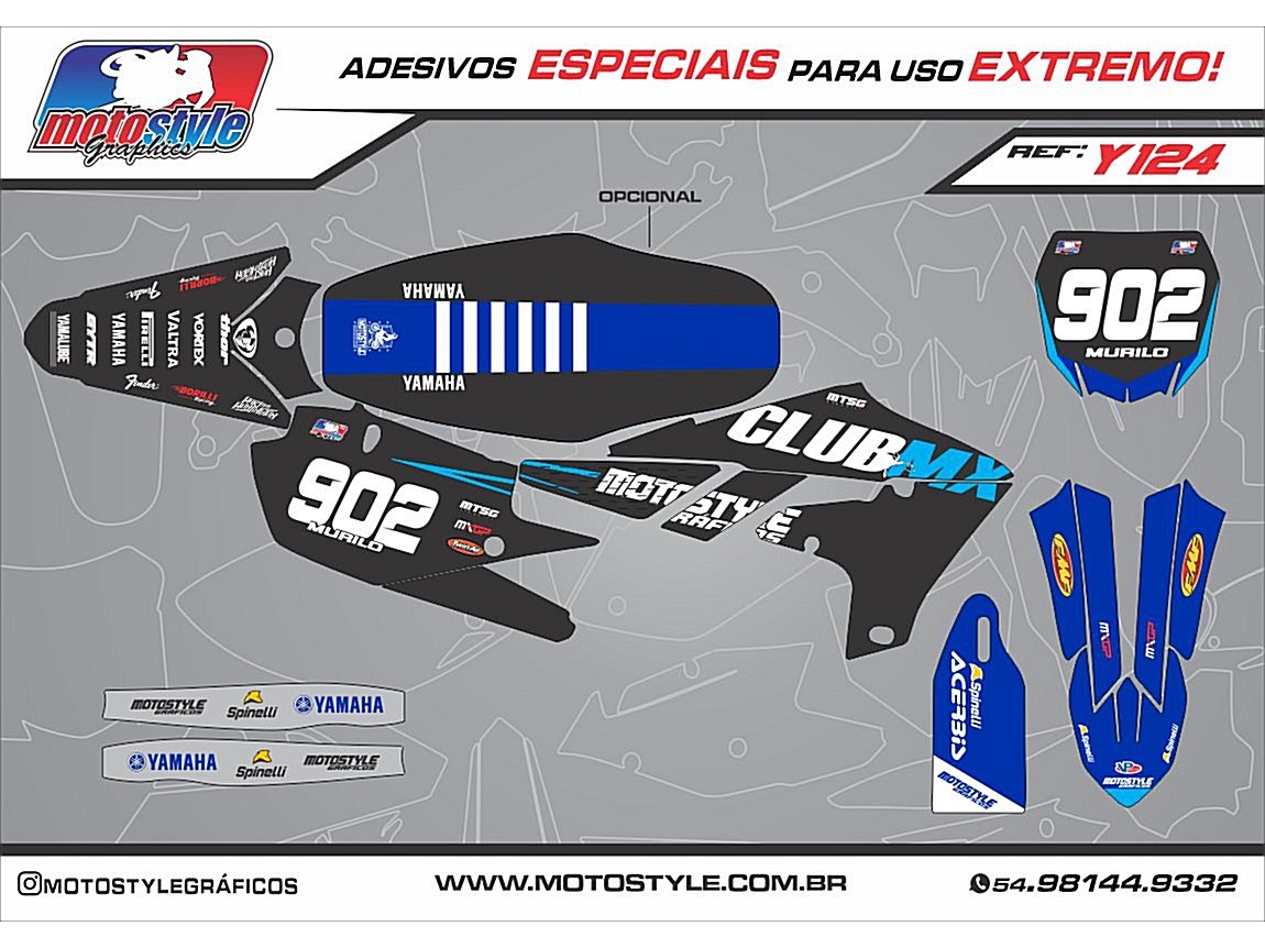 Y 124 GRÁFICO ADESIVO YAMAHA YZ - WR