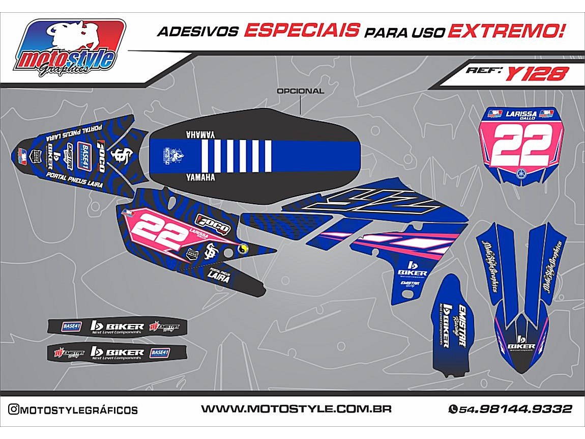 Y 128 GRÁFICO ADESIVO YAMAHA YZ - WR