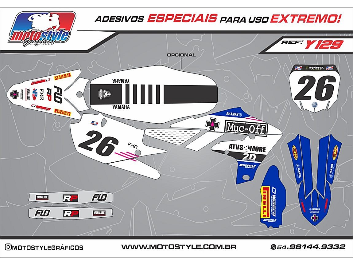 Y 129 GRÁFICO ADESIVO YAMAHA YZ - WR