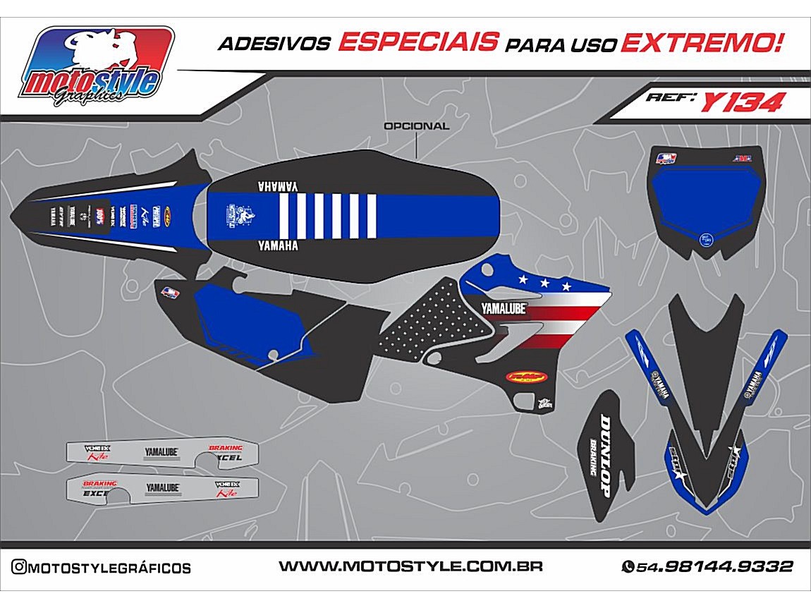 Y 134 GRÁFICO ADESIVO YAMAHA YZ - WR