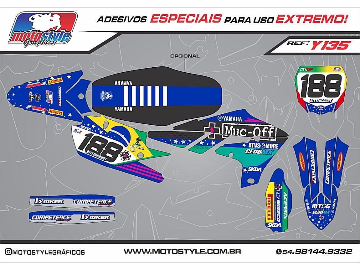 Y 135 GRÁFICO ADESIVO YAMAHA YZ - WR