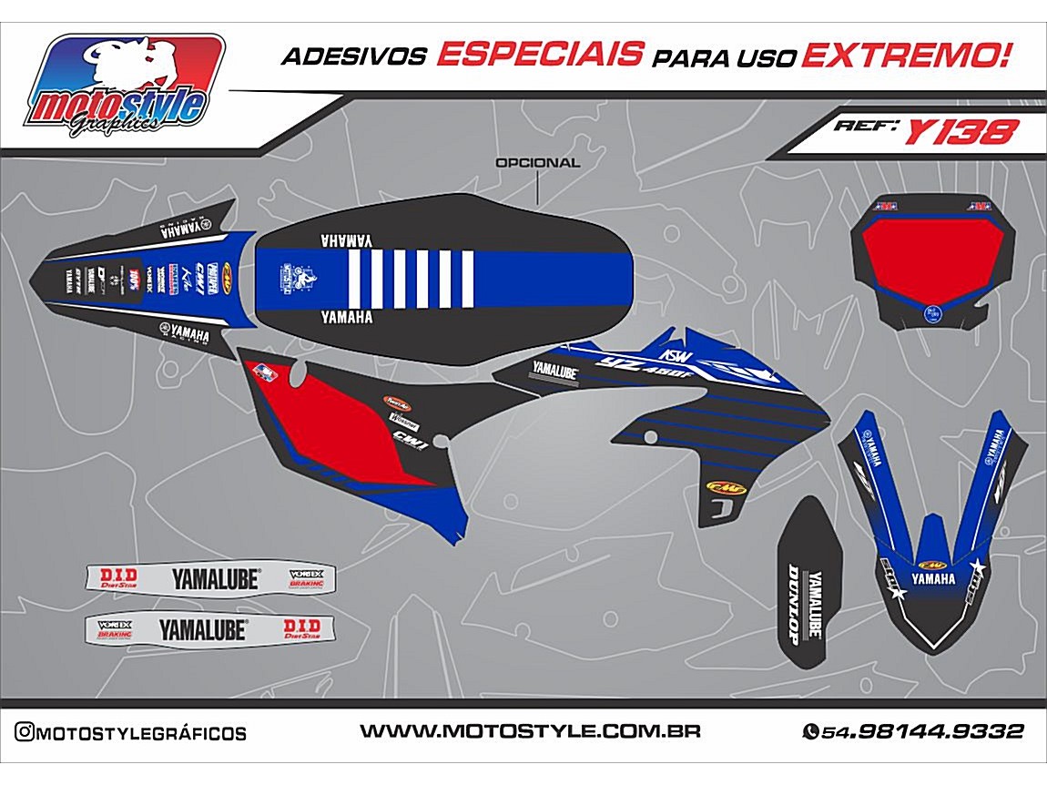 Y 138 GRÁFICO ADESIVO YAMAHA YZ - WR