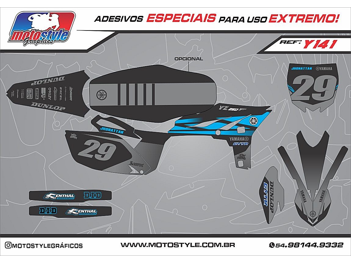 Y 141 GRÁFICO ADESIVO YAMAHA YZ - WR