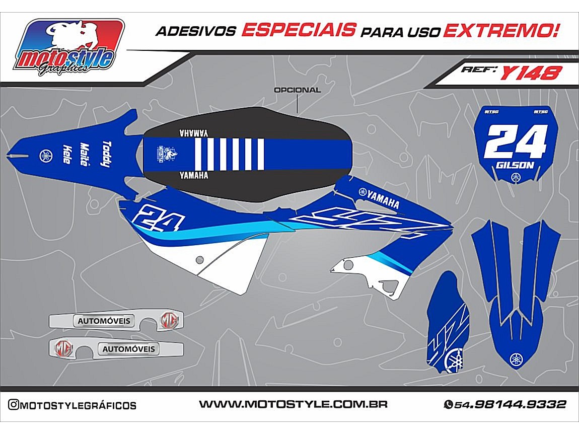 Y 148 GRÁFICO ADESIVO YAMAHA YZ - WR