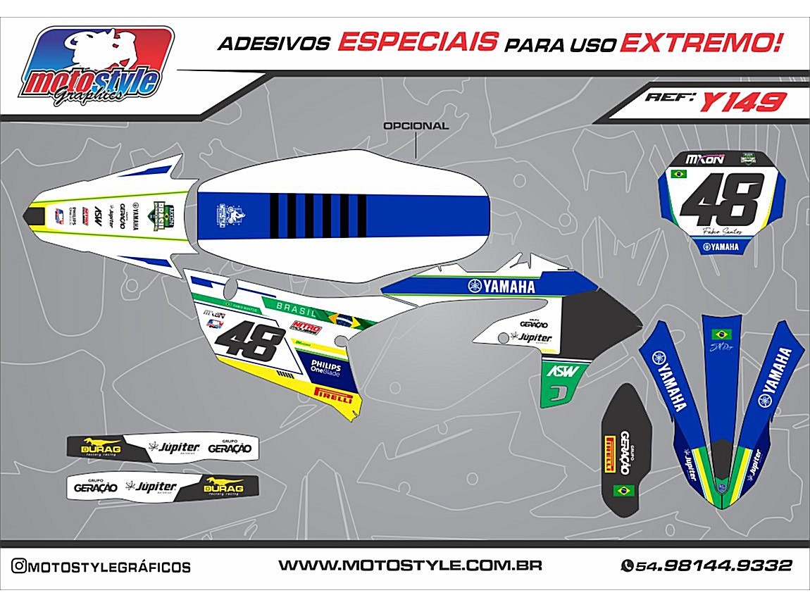 Y 149 GRÁFICO ADESIVO YAMAHA YZ - WR