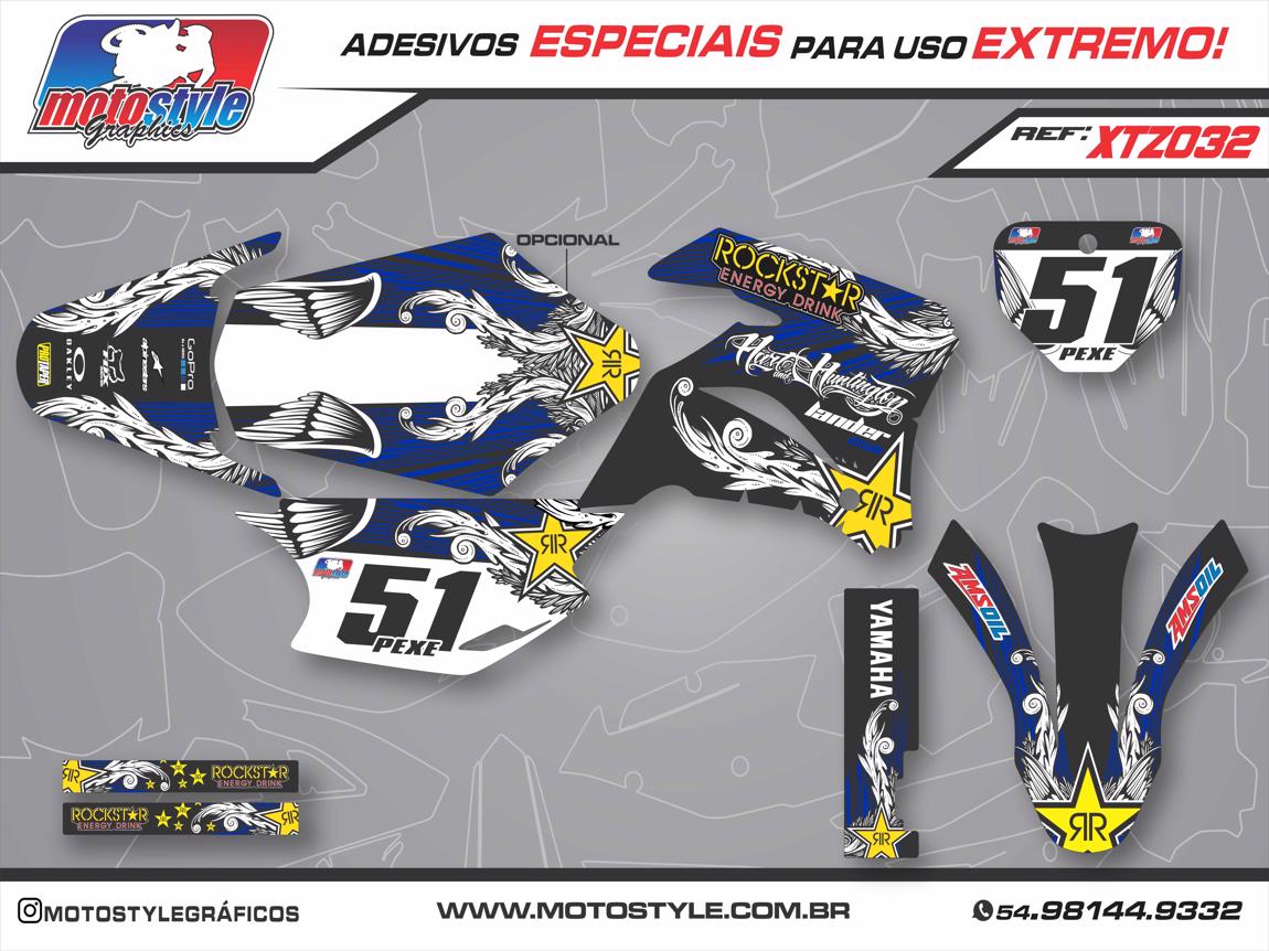XTZ 032 GRÁFICO ADESIVO YAMAHA XTZ ROCKSTAR